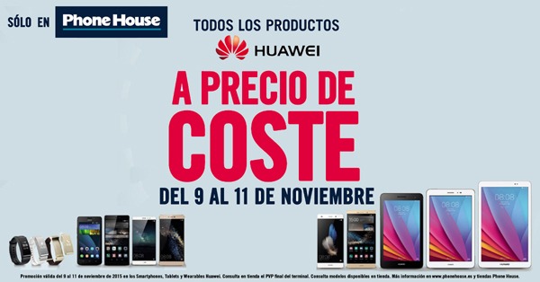 Móviles de Huawei a precio de coste en Phone House hasta el 11 de noviembre