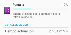 Entender el consumo de baterí­a en Android