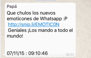 Estafas de WhatsApp en 2015