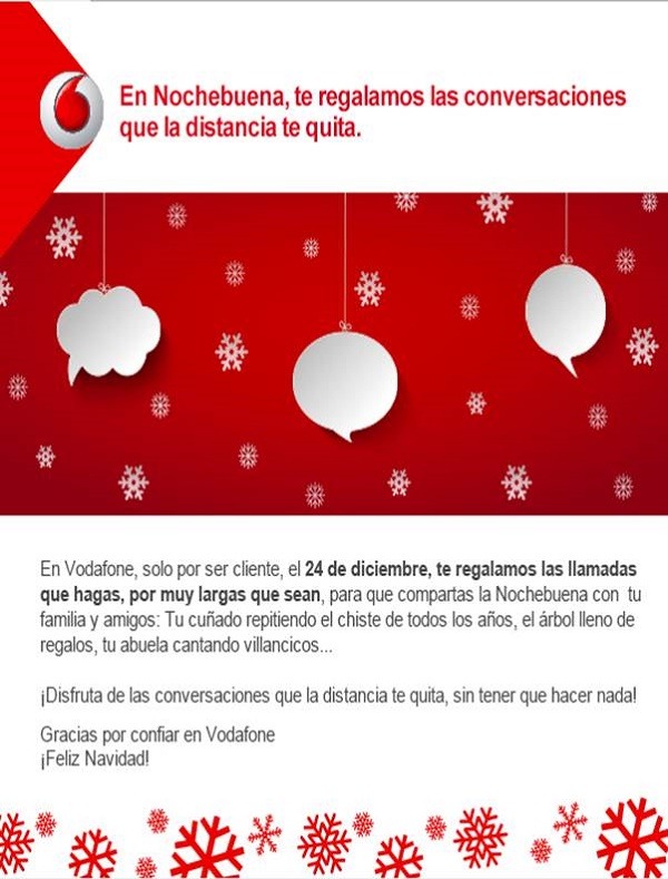 Regalo de Navidad de Vodafone