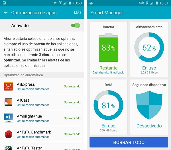 Samsung Galaxy A5 2016 Smart Manager