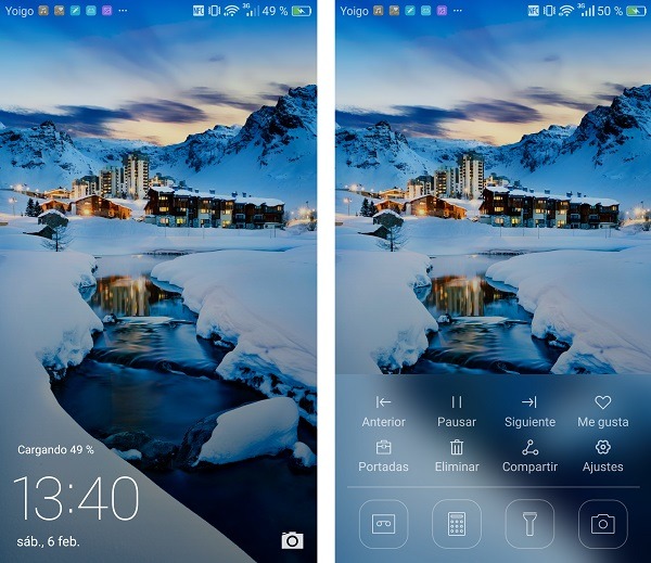 Huawei Mate 8 pantalla de bloqueo