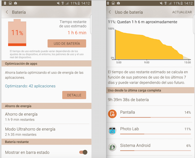 Samsung Galaxy S6 Edge Plus bateria