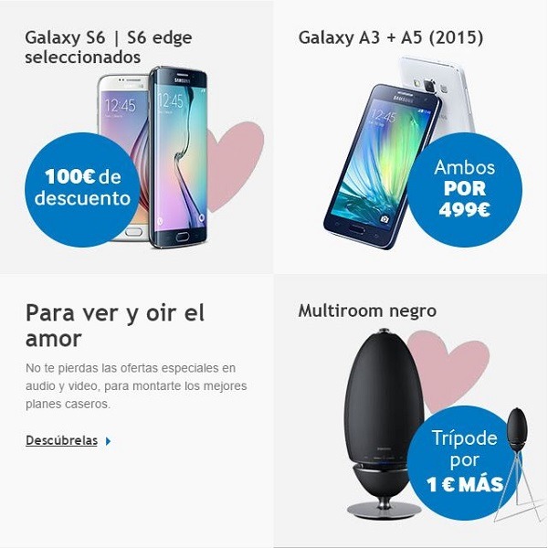Descuentos de San Valentí­n de Samsung