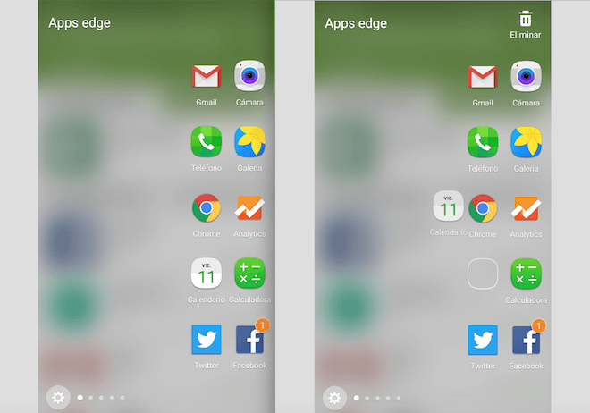 Pantalla Edge Apps Edge