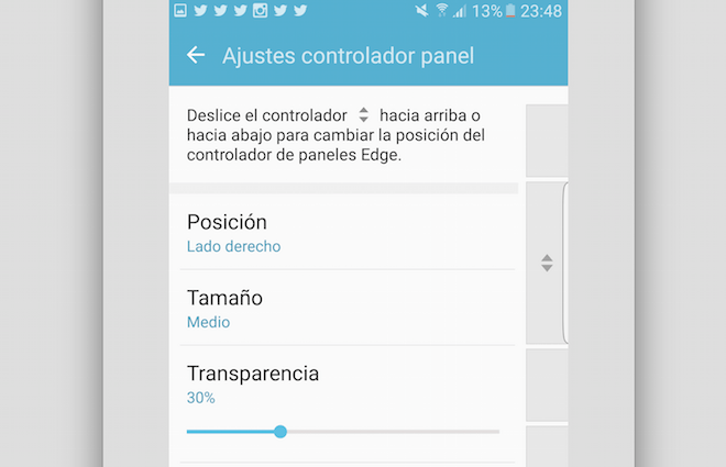 Pantalla Edge Controlador