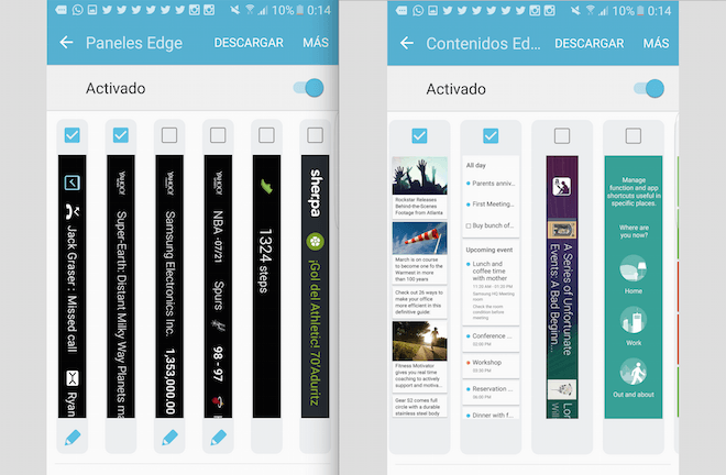 Pantalla Edge Paneles