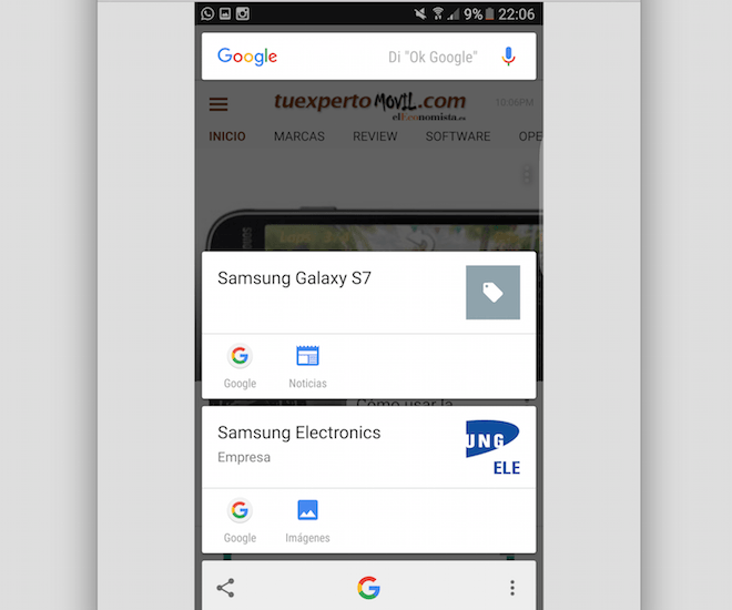 Cómo hacer búsquedas desde cualquier app de tu móvil Android
