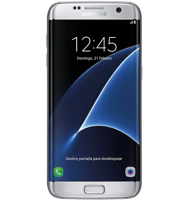 Samsung Galaxy S7 edge en plata
