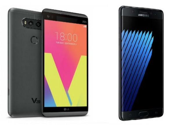 Comparativa LG V20 vs Samsung Galaxy Note 7