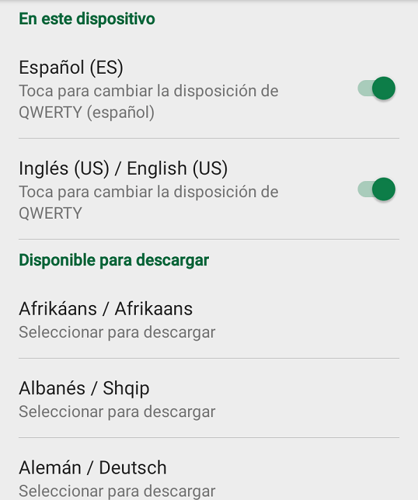 menú 1 swiftkey
