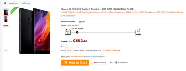 Xiaomi MiMix precio