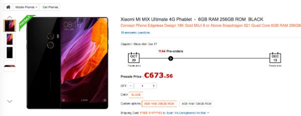 Xiaomi Mi Mix reserva