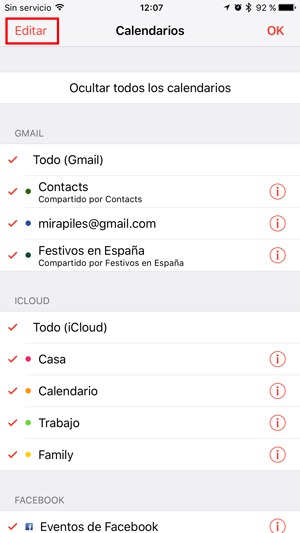 app calendario ios editar