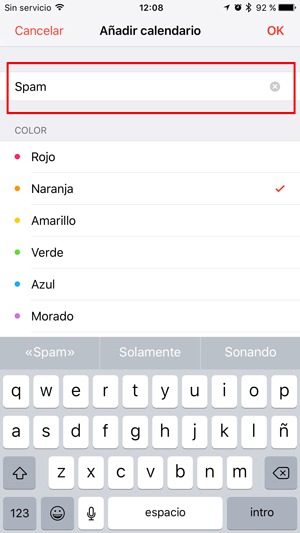 app calendario ios spam nuevo