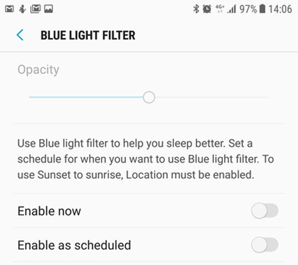 android 7 samsung galaxy s7 filtro luz azul
