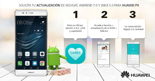 El Huawei P9 empieza a actualizarse a Android 7 en España 2