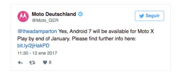 El Moto X Play recibirá Android 7.0 a finales de enero 2