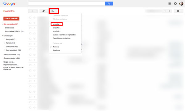 como pasar contactos de iphone a android gmail