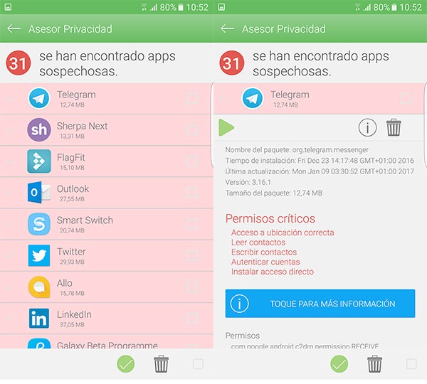 Asesor Privacidad Droid Optimizer