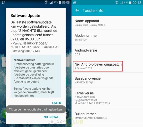 como instalar la actualizacion