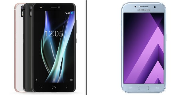 Comparativa BQ Aquaris X vs Samsung Galaxy A3 2017