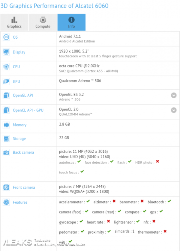 Filtradas las especificaciones del nuevo Alcatel Idol 5