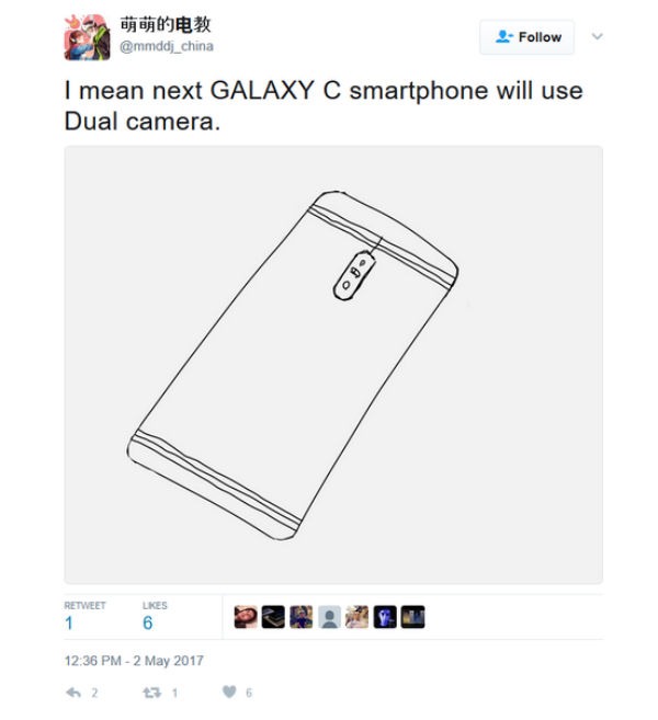 Samsung Galaxy C camara dual