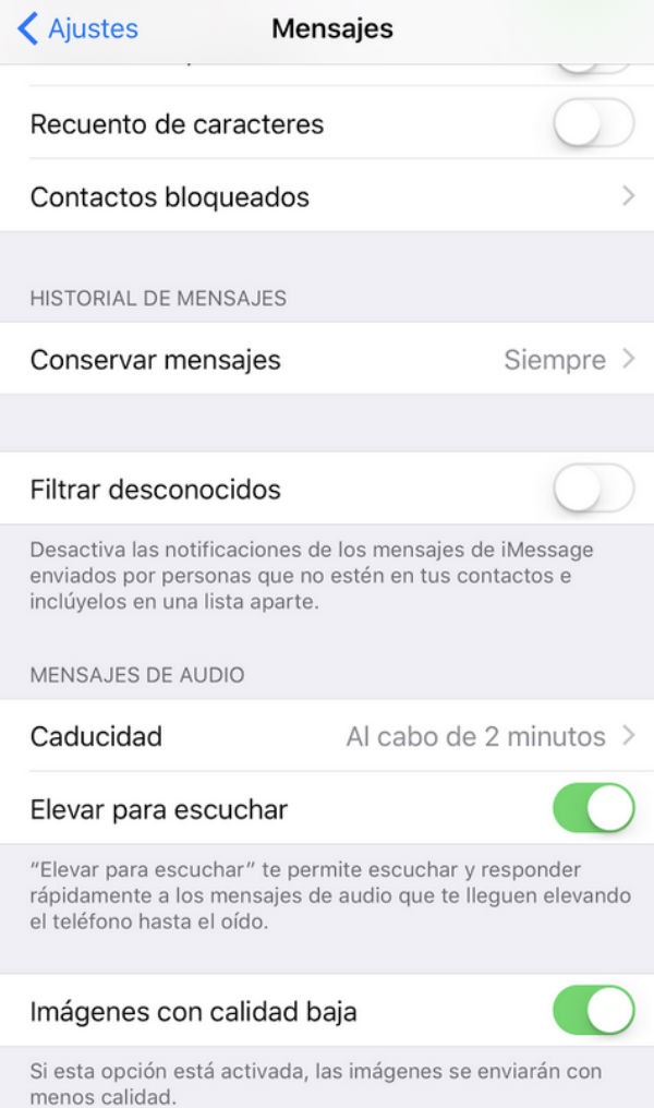 envía fotos más pequeñas