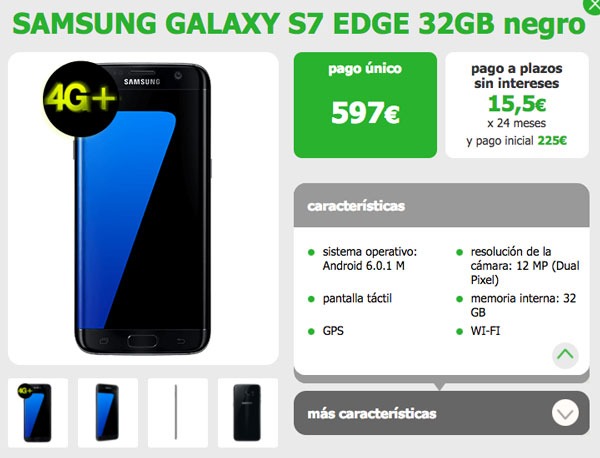 ofertas Samsung Galaxy S7 edge amena