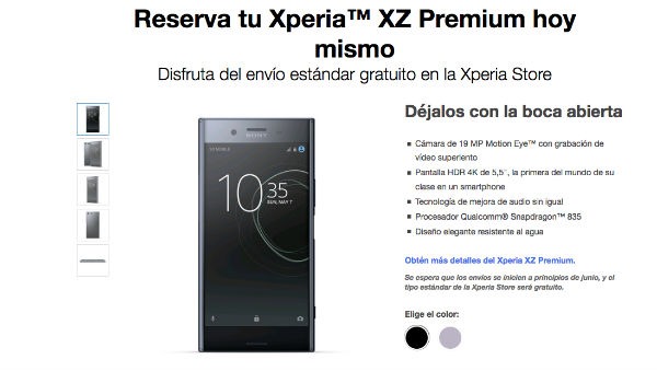 Sony Xperia XZ Premium reserva