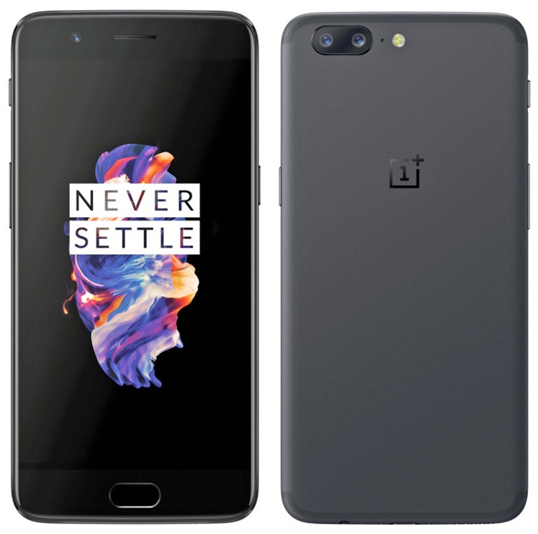 OnePlus 5, frontal y trasera