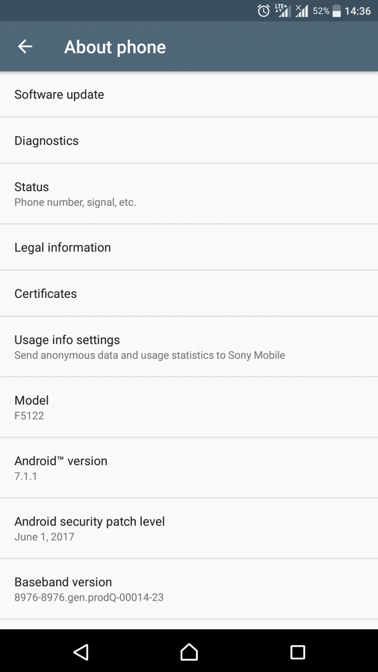 Xperia X actualización