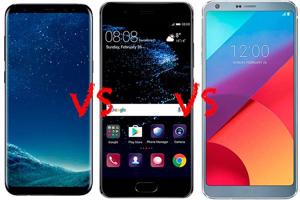 Comparativa Samsung Galaxy S8+, Huawei P10 y LG G6