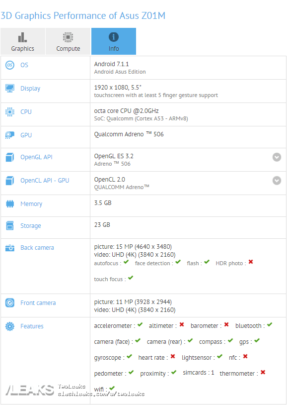 geekbench asus zenfone 4 selfie