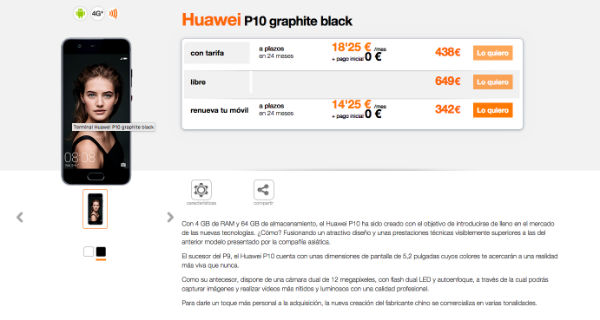 Huawei P10 Orange