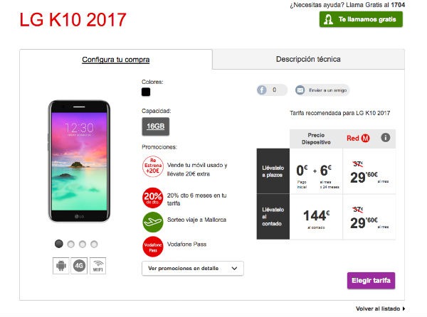 LG K10 Vodafone