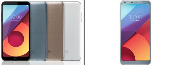 Las cinco diferencias entre el LG Q6 y el LG G6