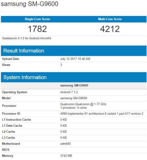 benchmark samsung SM G9600