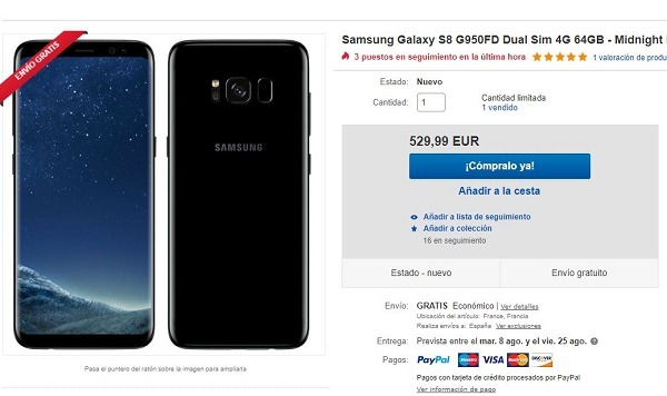 galaxy s8 oferta ebay