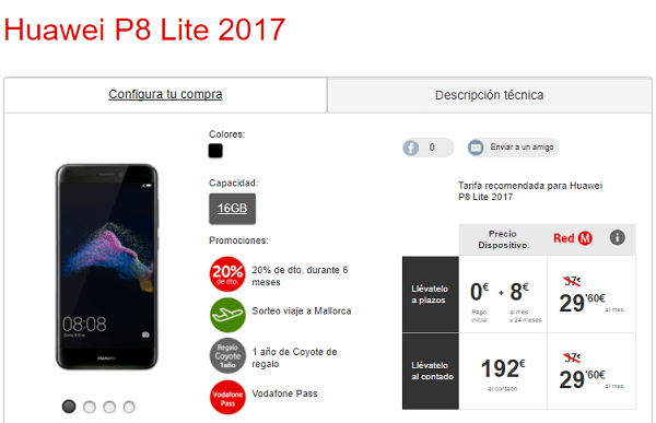 Huawei P8 lite 2017 vodafone