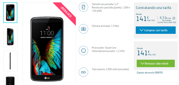 lg k10 movistar