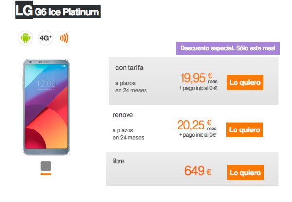 LG G6 Ice Platinum