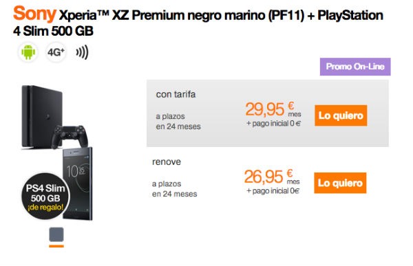 Sony Xperia XZ Premium + PlayStation 4 Slim 500 GB