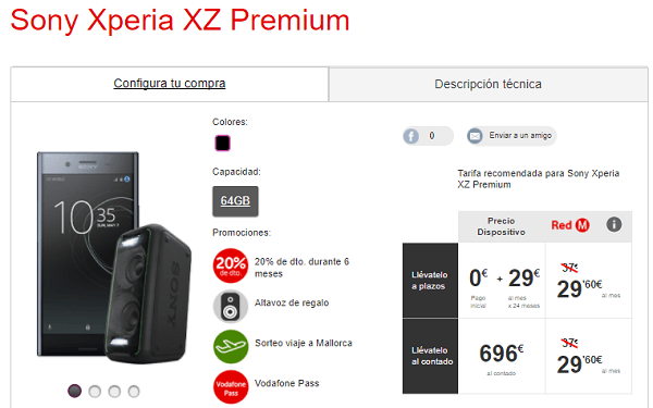 Sony Xperia XZ Premium vodafone