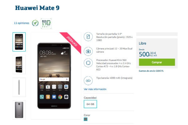 Huawei Mate 9 Movistar