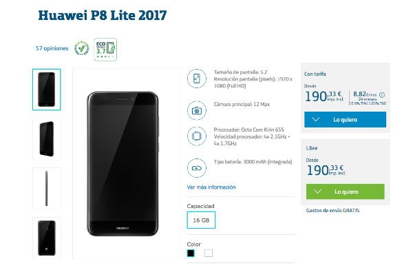 Huawei P8 Lite 2017 Movistar