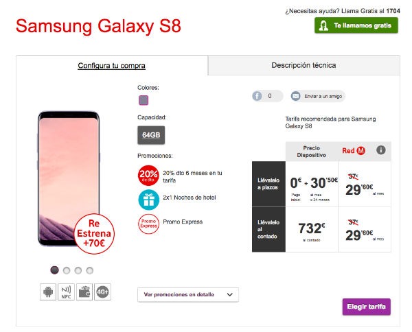 Samsung Galaxy S8 Vodafone