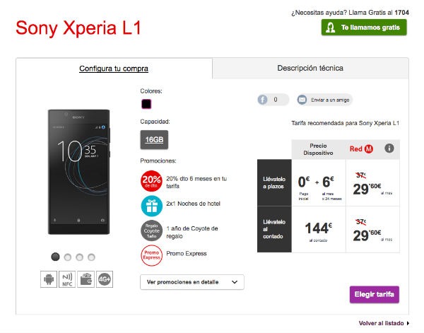 Sony Xperia L1 Vodafone