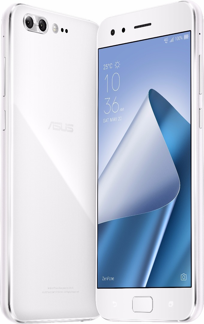 asus zenfone 4 pro blanco diseño frontal y trasero